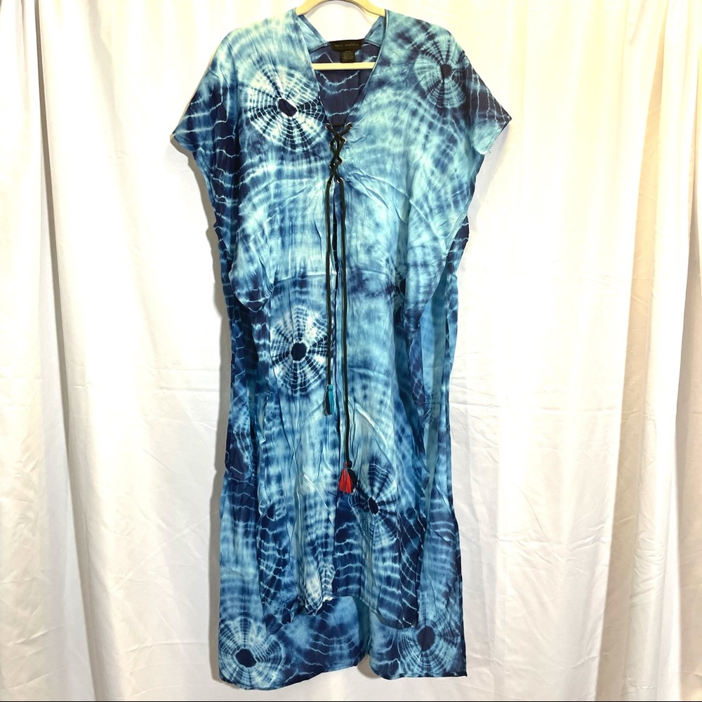 NWOT Steve Madden Blue Tie Dye Swim Cover Up